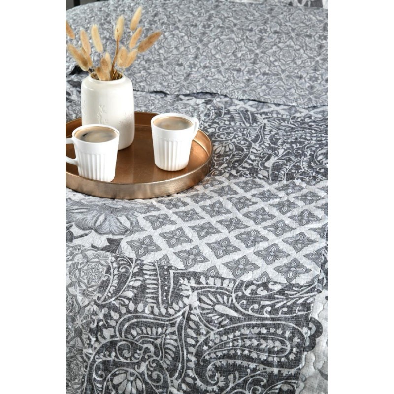 Couvre lit + taies 220 x 240 cm floral Octavie