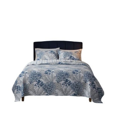 Couvre lit + taies 220 x 240 cm Océan gris