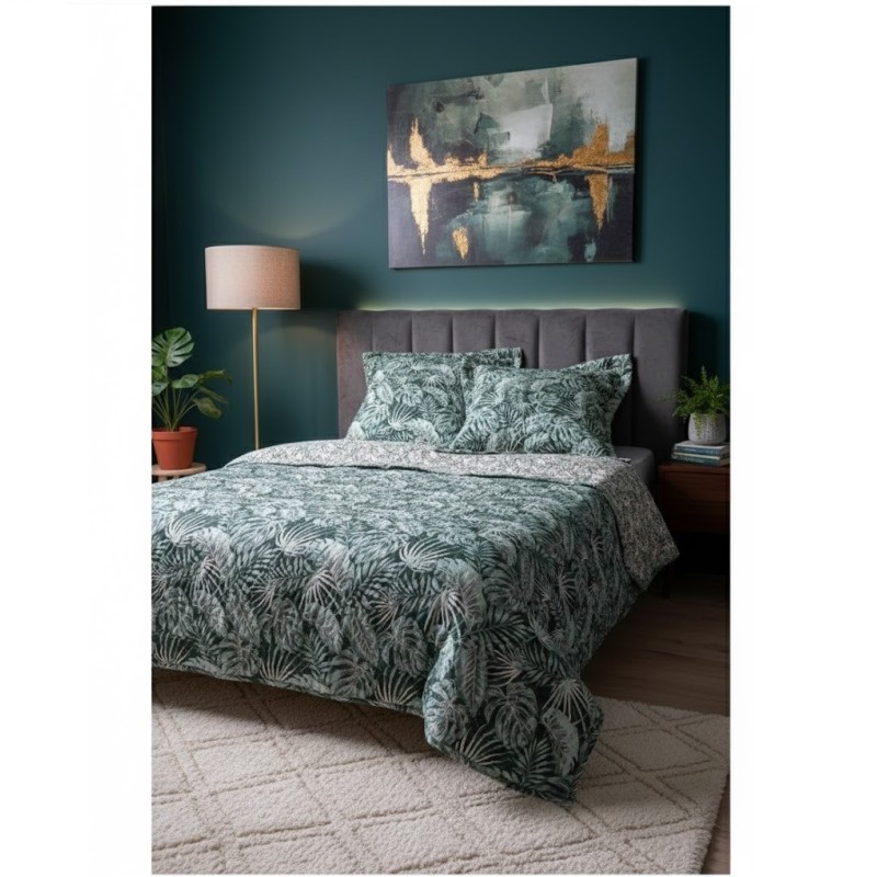 Couvre lit + taies 220 x 240 cm Tropical vibes