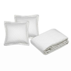 Couvre lit + taies 260 x 240 cm Chloé creme