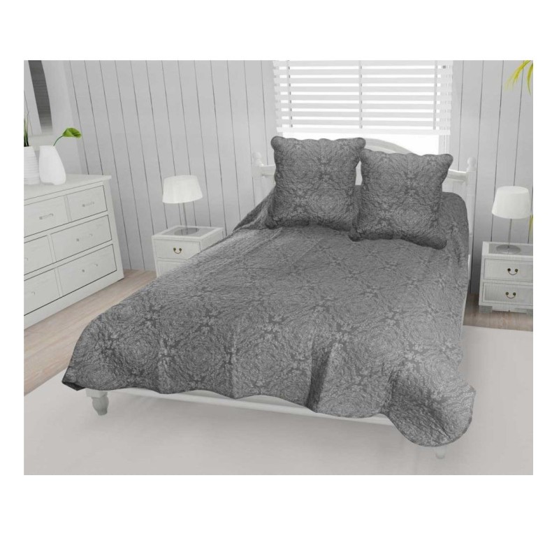 Couvre lit microfibre + taies 240 x 260 cm arabesque