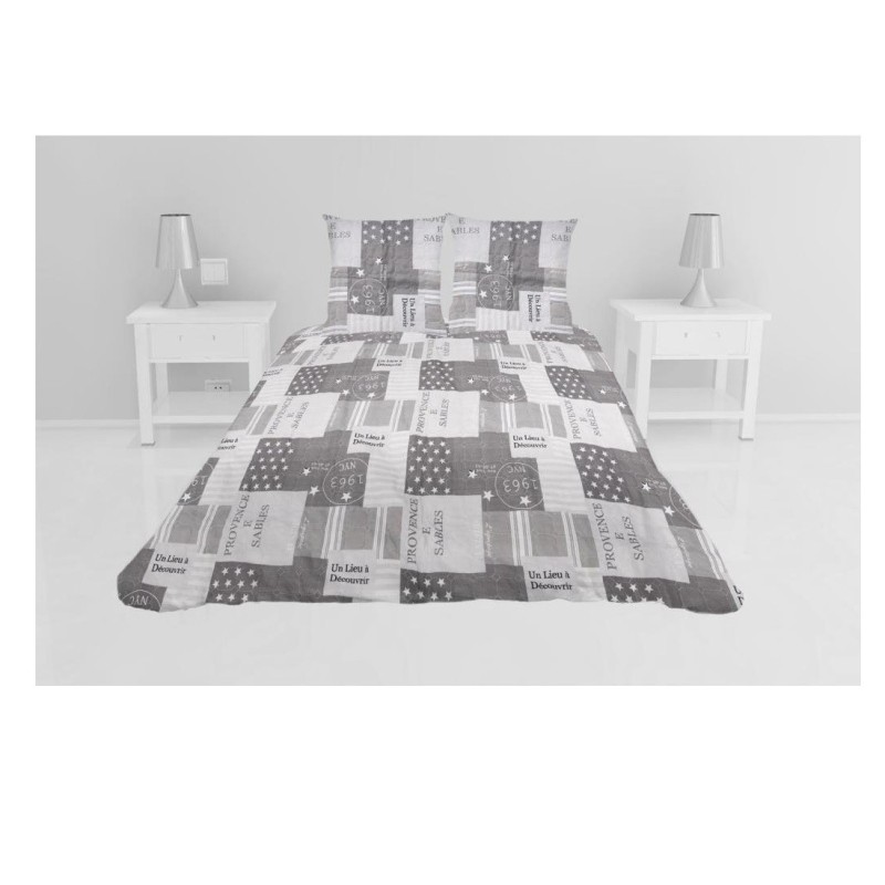 Couvre lit microfibre + taies 240 x 260 cm Provence