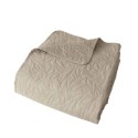 Couvre-lit en microfibre 240 x 220 cm Beige