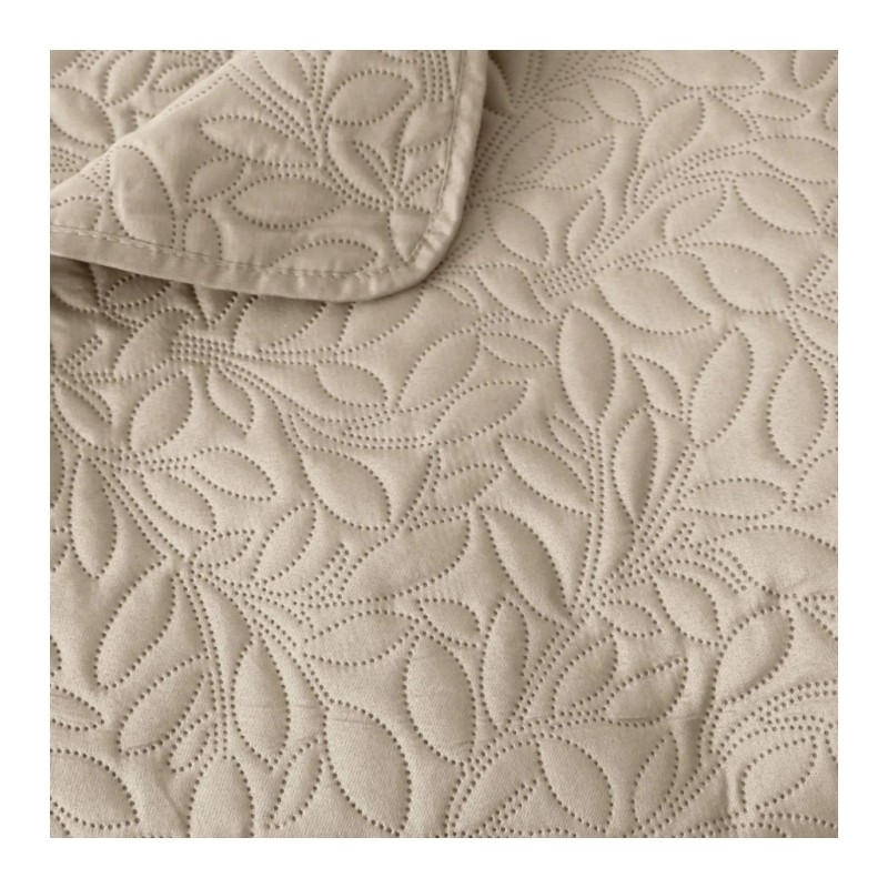 Couvre-lit en microfibre 240 x 220 cm Beige