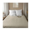 Couvre-lit en microfibre 240 x 220 cm Beige