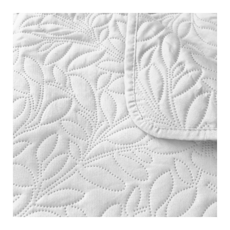 Couvre-lit en microfibre 240 x 220 cm Blanc