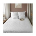 Couvre-lit en microfibre 240 x 220 cm Blanc