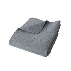 Couvre-lit en microfibre 240 x 220 cm Gris