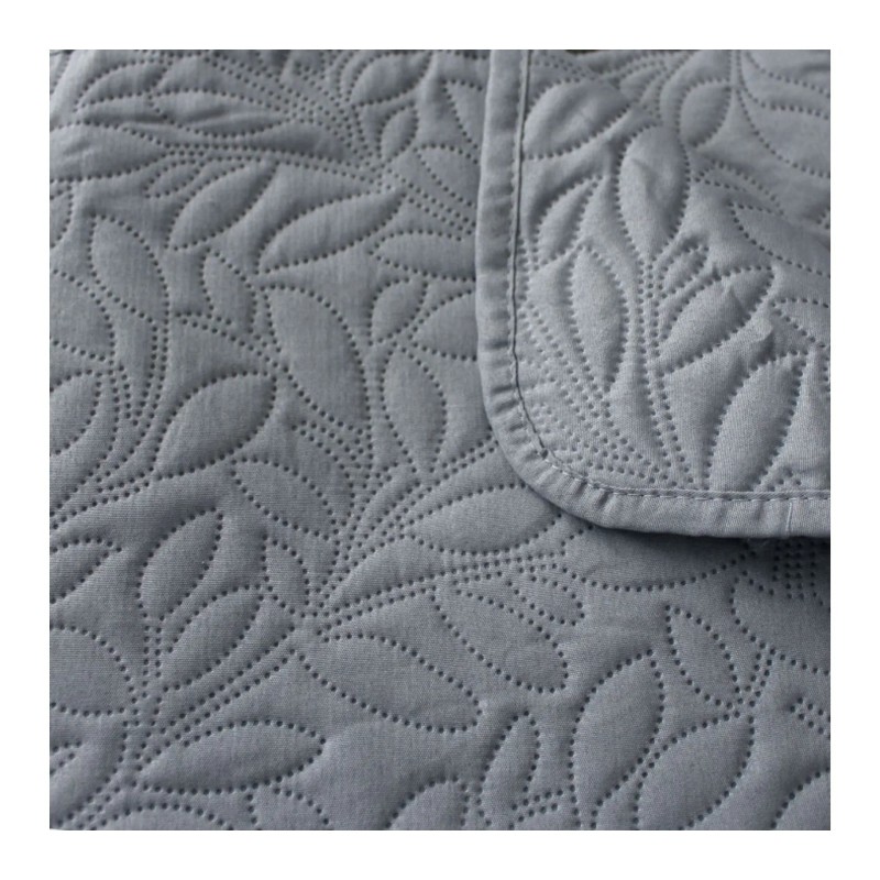 Couvre-lit en microfibre 240 x 220 cm Gris
