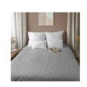 Couvre-lit en microfibre 240 x 220 cm Gris