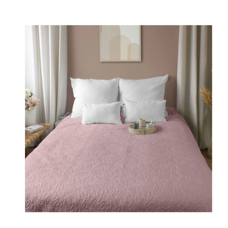 Couvre-lit en microfibre 240 x 220 cm Rose
