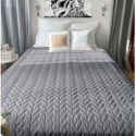 Couvre-lit en microfibre effet tresse 240 x 220 cm Gris