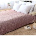 Couvre-lit en microfibre effet tresse 240 x 220 cm Rose