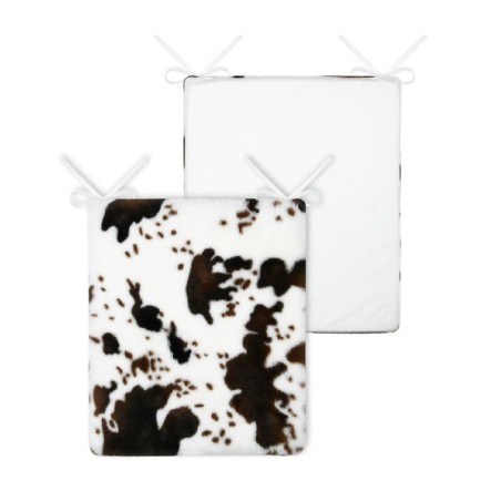 Assise de chaise 38 x 38 cm imprimé Vache brun