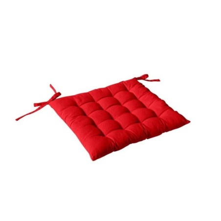 Assise de chaise en coton 38 x 38 cm Panama rouge