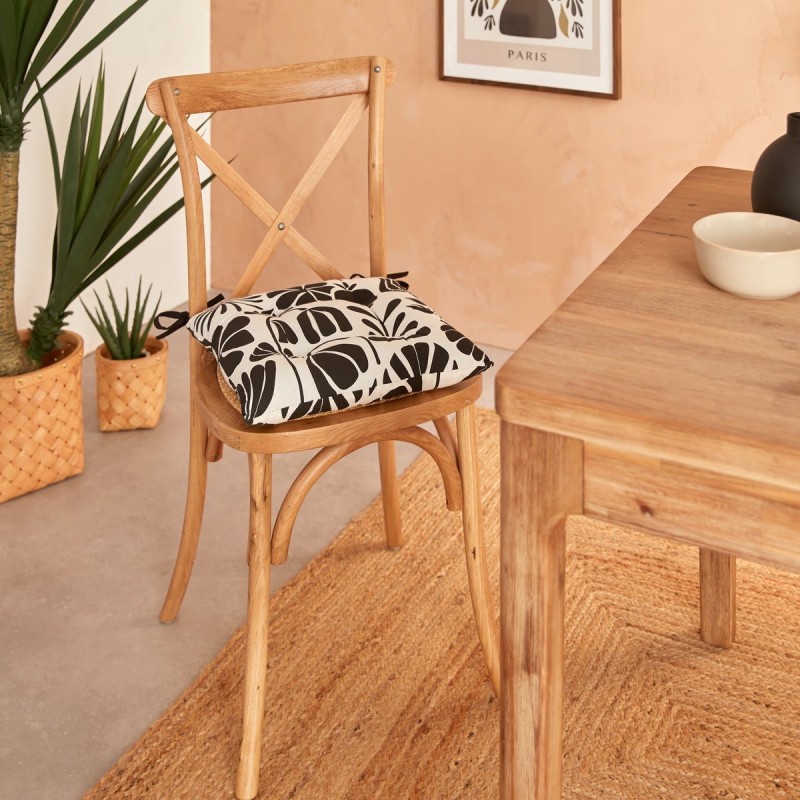 Assise de chaise en coton 38 x 38 cm Twisted Lime