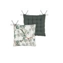 Assise de chaise matelassée 38 x 38 cm Botanys et oiseau