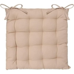 Assise de chaise matelassée coton 38 x 38 cm Lin