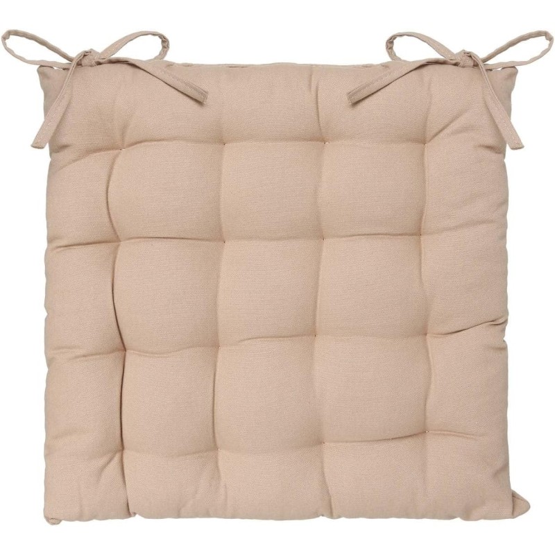 Assise de chaise matelassée coton 38 x 38 cm Lin
