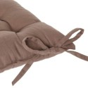 Assise de chaise matelassée coton 38 x 38 cm taupe