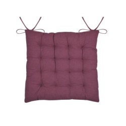 Assise de chaise matelassée en coton 38 x 38 cm Pop colors pourpre