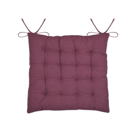 Assise de chaise matelassée en coton 38 x 38 cm Pop colors pourpre