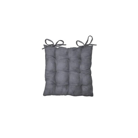 Assise matelassée Suede Uni Suedine Anthracite