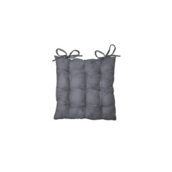 Assise matelassée Suede Uni Suedine Anthracite