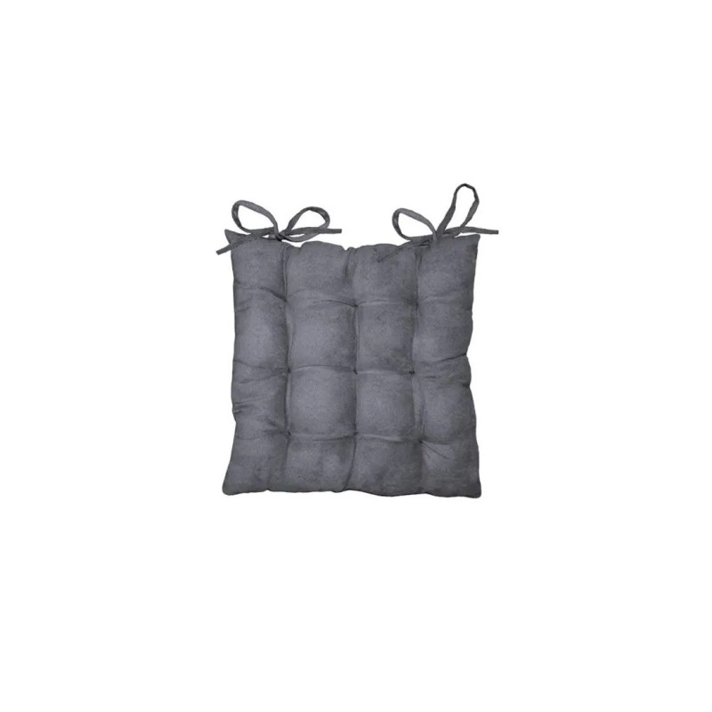 Assise matelassée Suede Uni Suedine Anthracite
