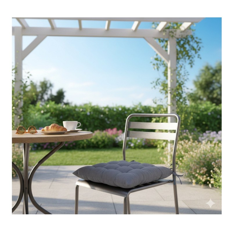 Assise matelassée Suede Uni Suedine Anthracite