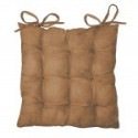 Assise matelassée Suede Uni Suedine Fauve