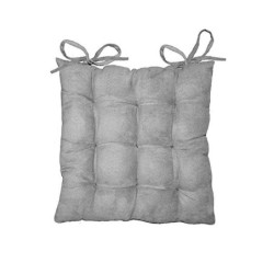 Assise matelassée Suede Uni Suedine Gris clair