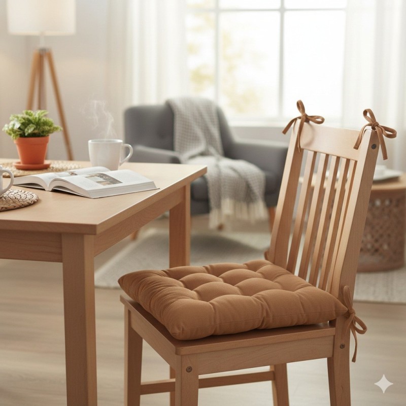 Assise matelassée Suedine Fauve