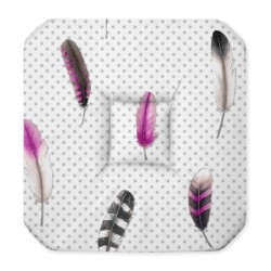 Coussin Galette de chaise 36 x 36 cm Evanescente blanc