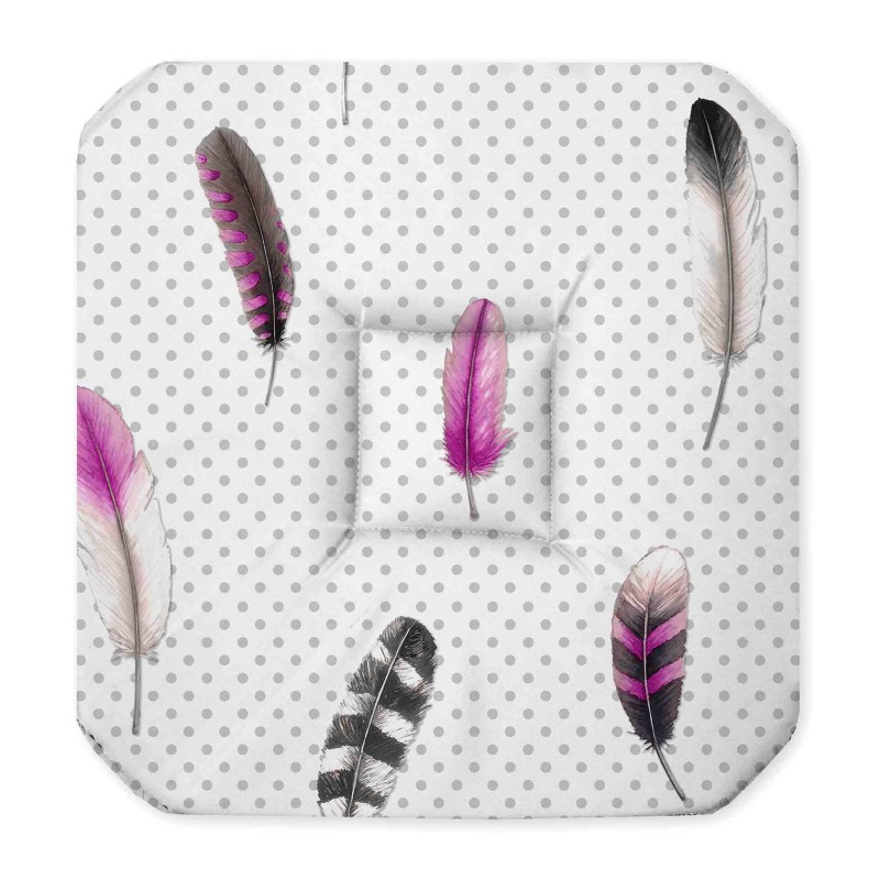 Coussin Galette de chaise 36 x 36 cm Evanescente blanc