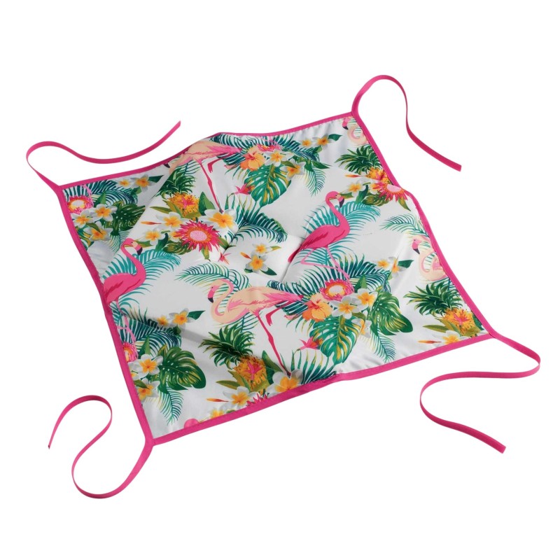Coussin Galette de chaise 36 x 36 cm Flamant rose Flamingo
