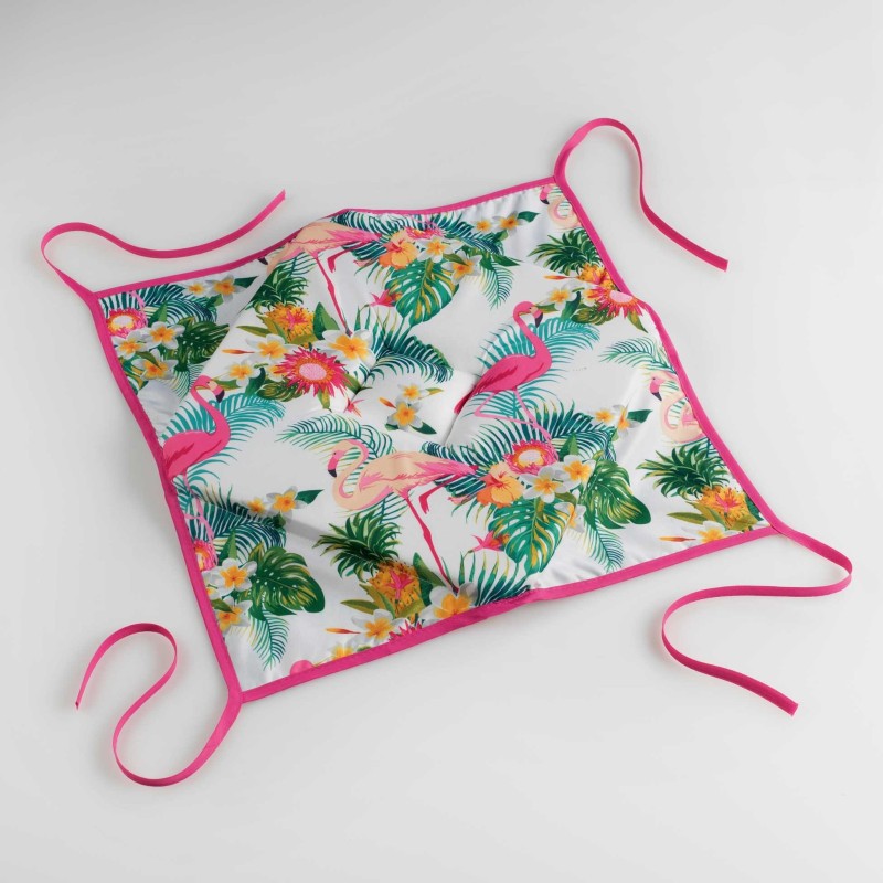 Coussin Galette de chaise 36 x 36 cm Flamant rose Flamingo