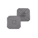 Coussin galette de chaise 4 rabats 40x40cm anthracite chinee