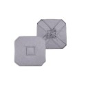 Coussin galette de chaise 4 rabats 40x40cm gris chinee