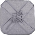 Coussin galette de chaise 4 rabats 40x40cm gris chinee