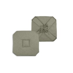 Coussin galette de chaise 4 rabats 40x40cm lichen chinee