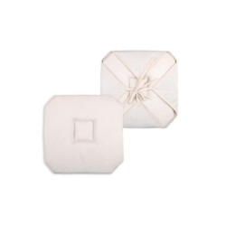 Coussin galette de chaise 4 rabats 40x40cm lin chinee