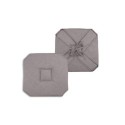 Coussin galette de chaise 4 rabats 40x40cm taupe chinee