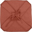Coussin galette de chaise 4 rabats 40x40cm terracotta chinee