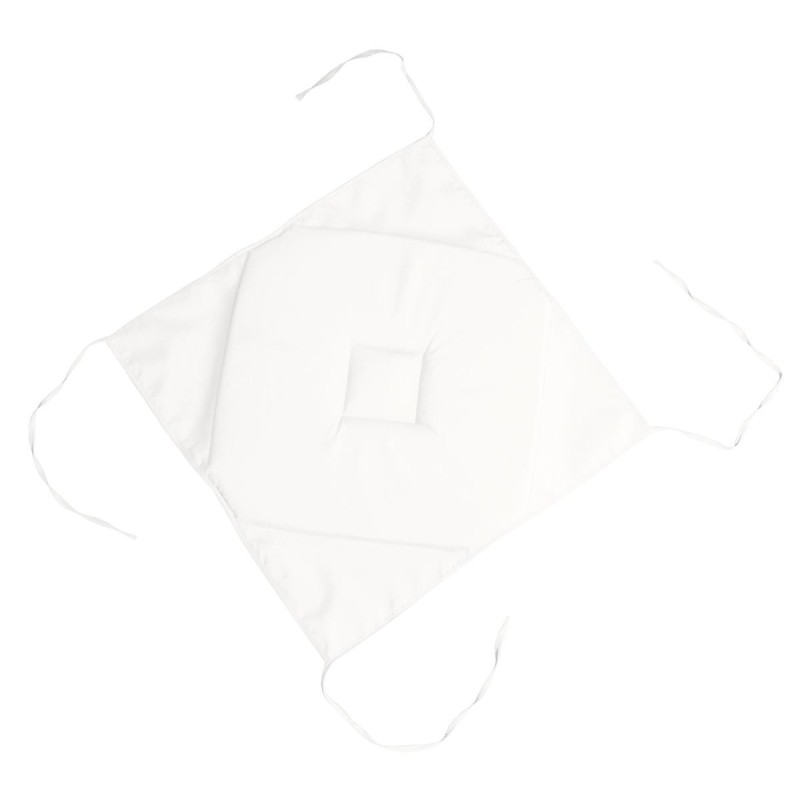 Coussin galette de chaise 4 rabats blanc 40x40cm