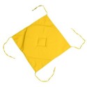 Coussin galette de chaise 4 rabats jaune 40x40cm