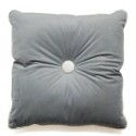 Coussin Passepoil velours uni Energy Gris 40 x 40 cm