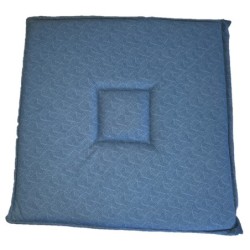Galette de chaise 38 x 38 cm Geo lift bleu