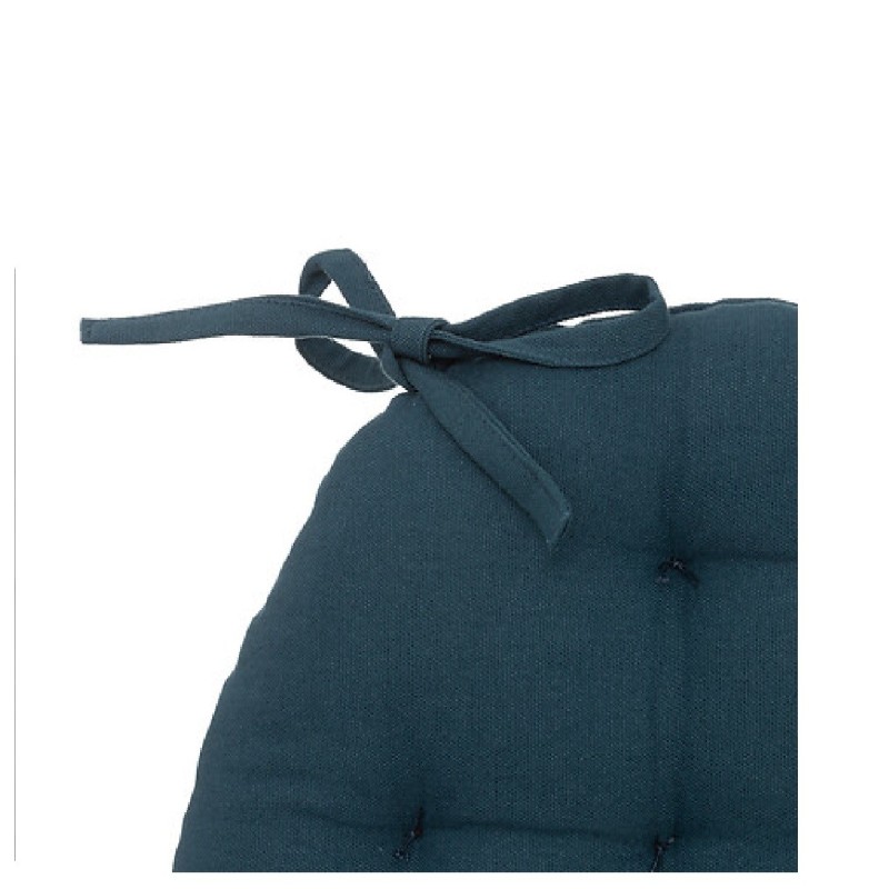 Galette de chaise ronde 38 cm Bleu