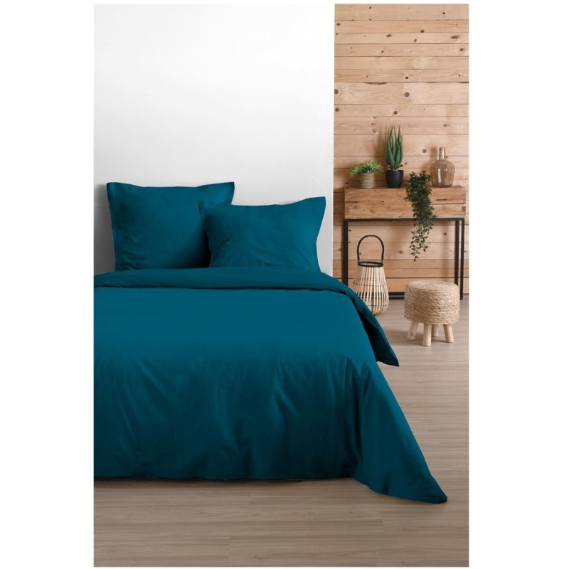 Drap housse 140 x 190/200 cm Edens bleu petrole
